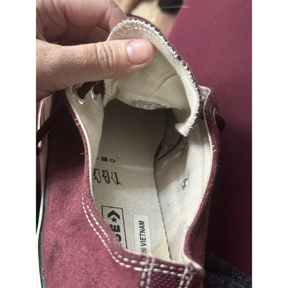 CONVERSE Chuck Taylor 70s Low Top Suede Leather Wine Men 11.5 US Unisex WO 13.5 - Picture 16 of 16